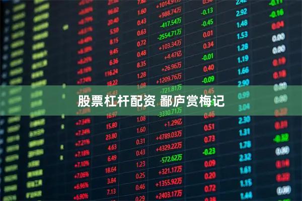 股票杠杆配资 鄙庐赏梅记